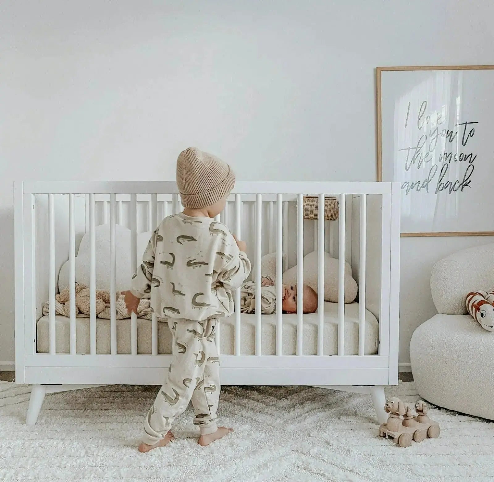 Abella Cot + Growbright Airnest Cot Mattress Bundle SAVE 10% boulevard kids Ltd