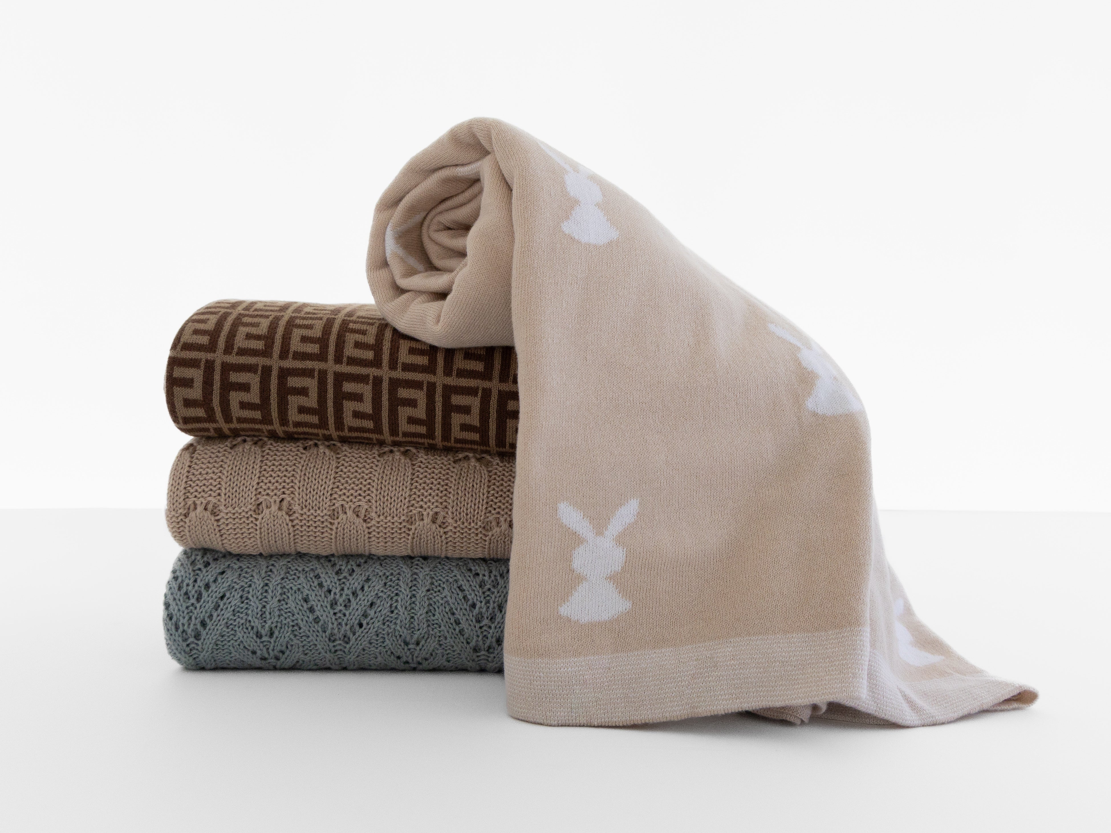 Bunny Bliss Cotton Baby Blanket