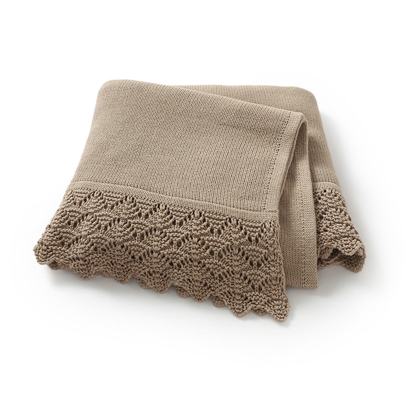 Lace Knit Baby Blanket