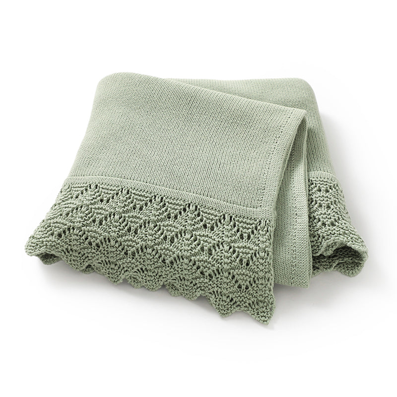 Lace Knit Baby Blanket