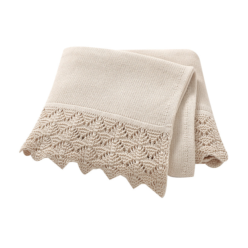 Lace Knit Baby Blanket